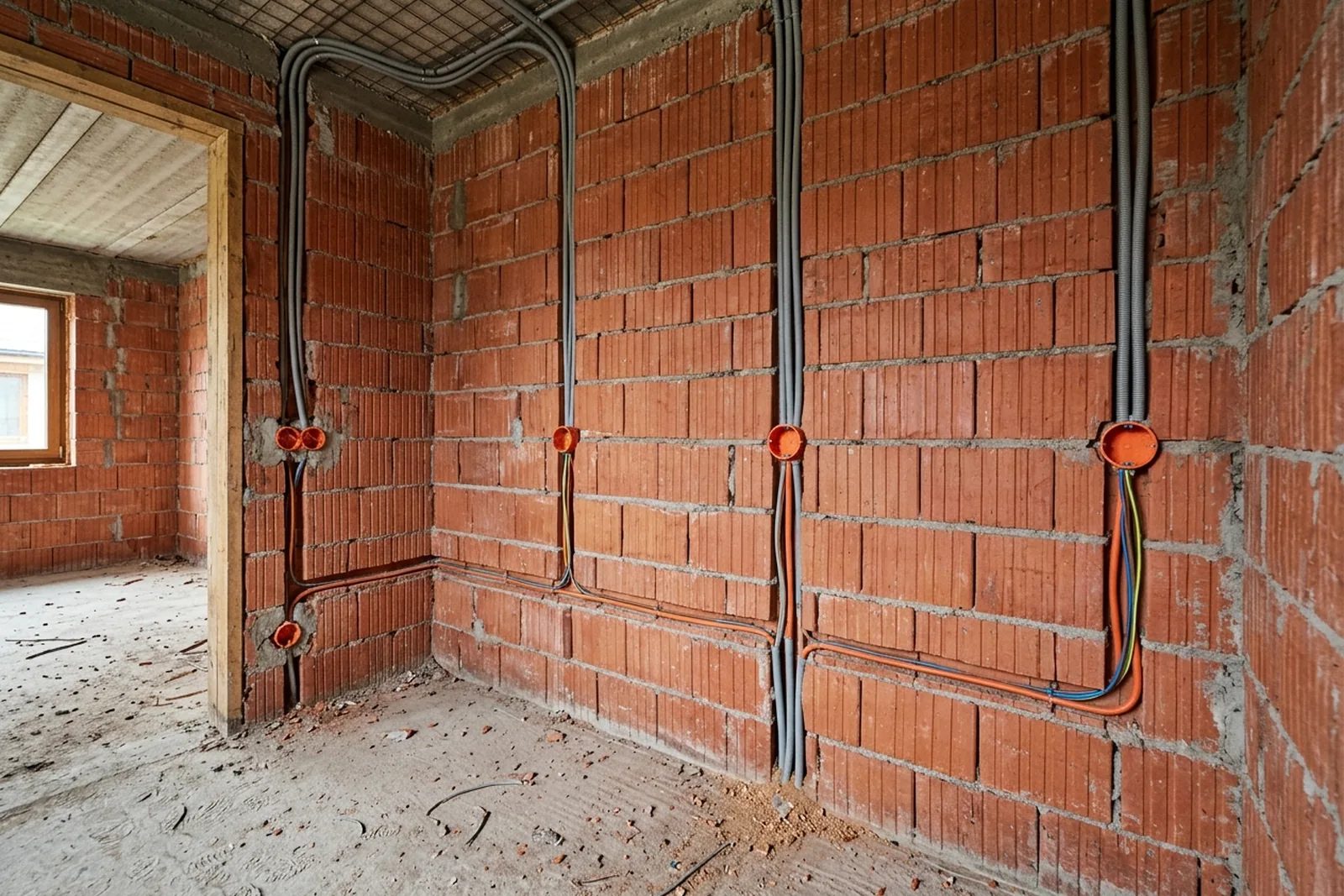 Instalacja elektryczna rozprowadzona w stanie surowym