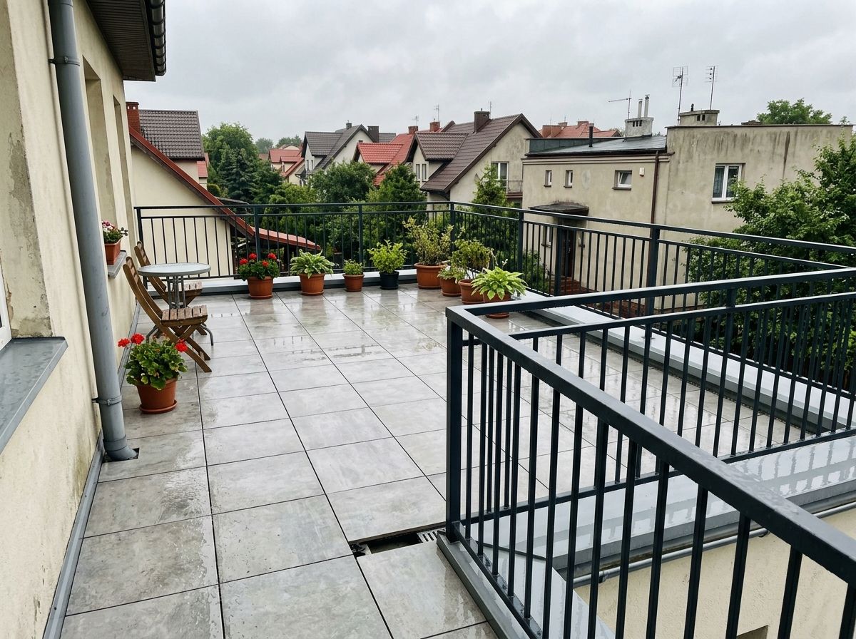 Taras wentylowany nad garażem po wymianie – zdjęcie poglądowe
